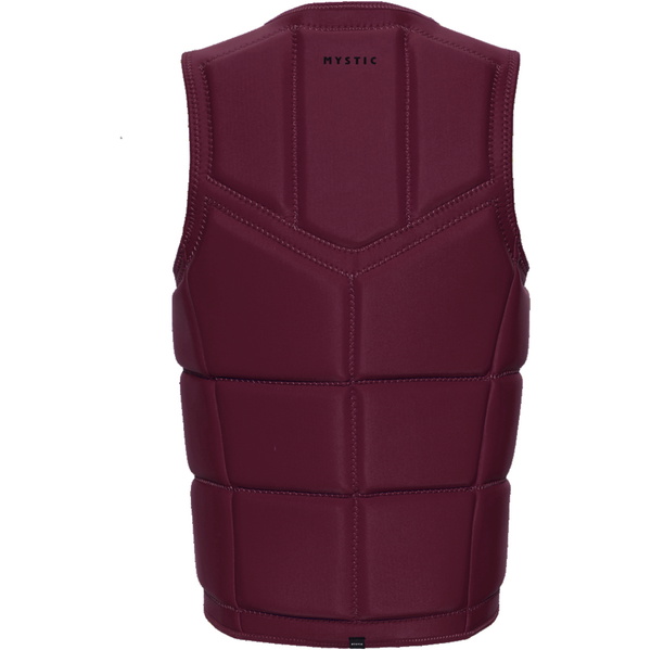 2026 Mystic Mens Star Front Zip Wake Impact Vest 35005.240245 - Oxblood Red